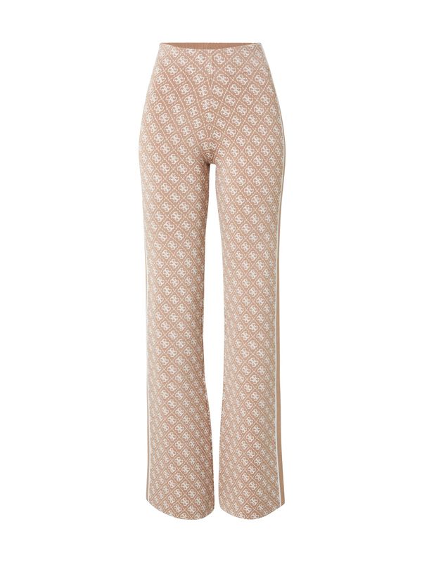 GUESS GUESS Hlače 'LISE'  boja devine dlake (camel) / bijela