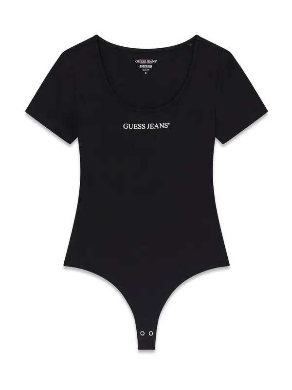 GUESS JEANS GUESS JEANS Bodi majica  crna / bijela