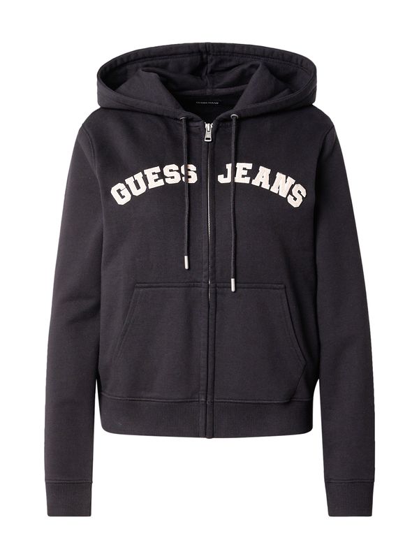 GUESS JEANS GUESS JEANS Gornji dio trenirke  bež / crna / bijela