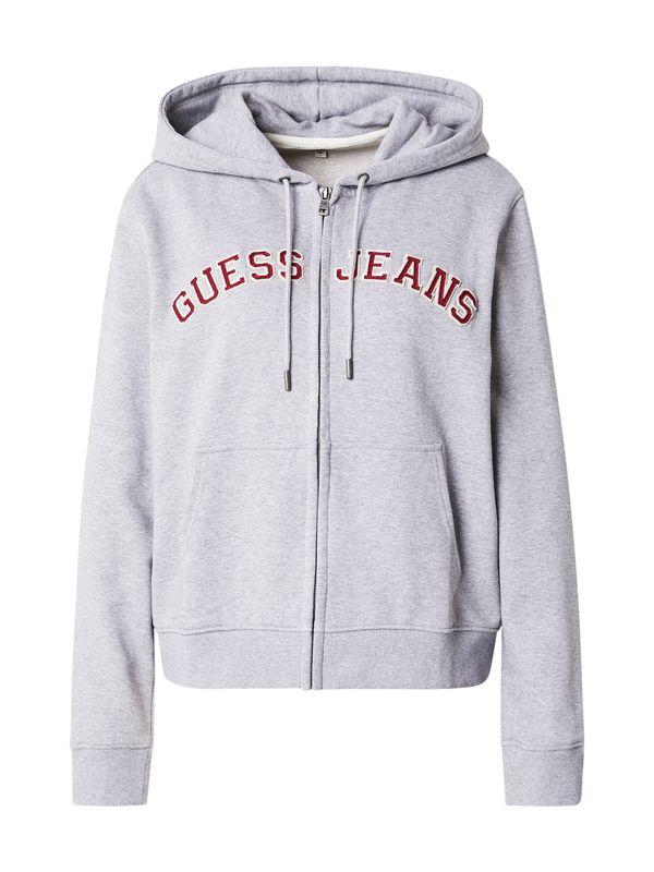 GUESS JEANS GUESS JEANS Gornji dio trenirke  siva melange / tamno crvena / bijela