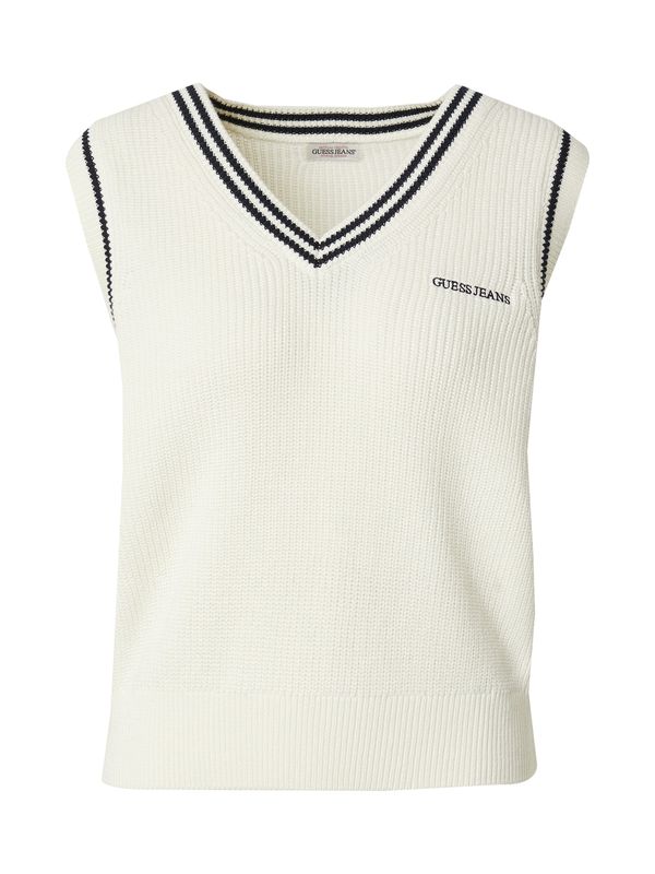 GUESS JEANS GUESS JEANS Kardigan bez rukava  crna / bijela