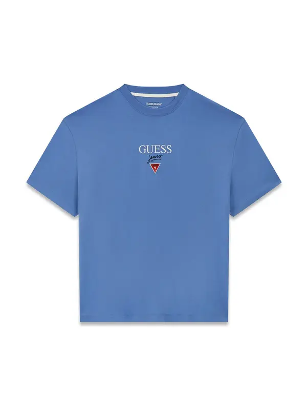 GUESS JEANS GUESS JEANS Majica 'Baker'  morsko plava / kraljevsko plava / crvena / bijela