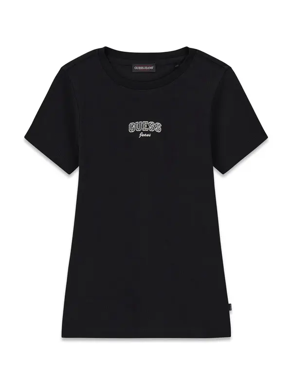 GUESS JEANS GUESS JEANS Majica  crna / bijela