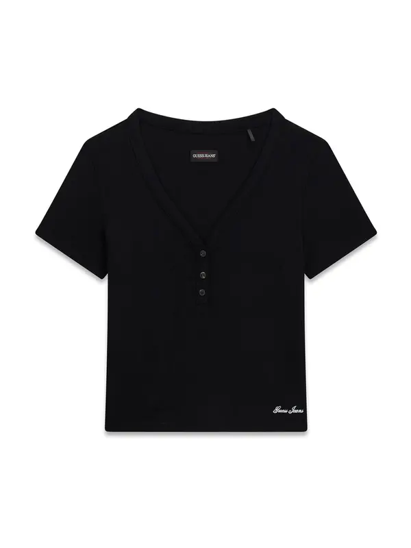 GUESS JEANS GUESS JEANS Majica  crna / bijela