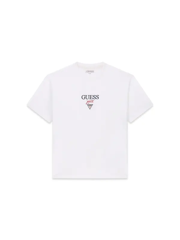 GUESS JEANS GUESS JEANS Majica  crna / bijela