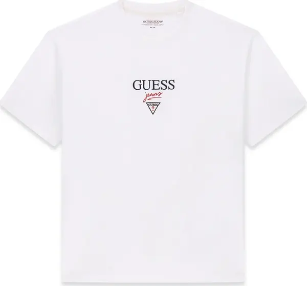 GUESS JEANS GUESS JEANS Majica  crna / bijela