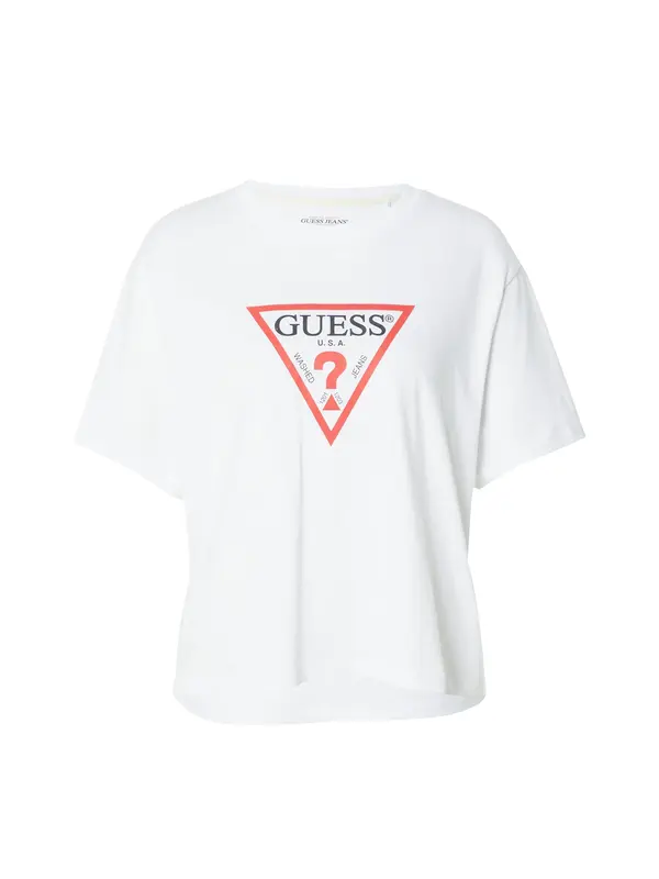 GUESS JEANS GUESS JEANS Majica 'ICONIC'  crvena / crna / bijela