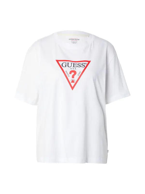 GUESS JEANS GUESS JEANS Majica 'ICONIC'  crvena / crna / bijela