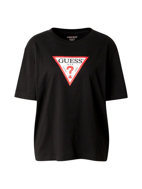 GUESS JEANS GUESS JEANS Majica 'ICONIC'  crvena / crna / bijela