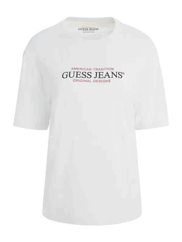 GUESS JEANS GUESS JEANS Majica  krvavo crvena / crna / bijela