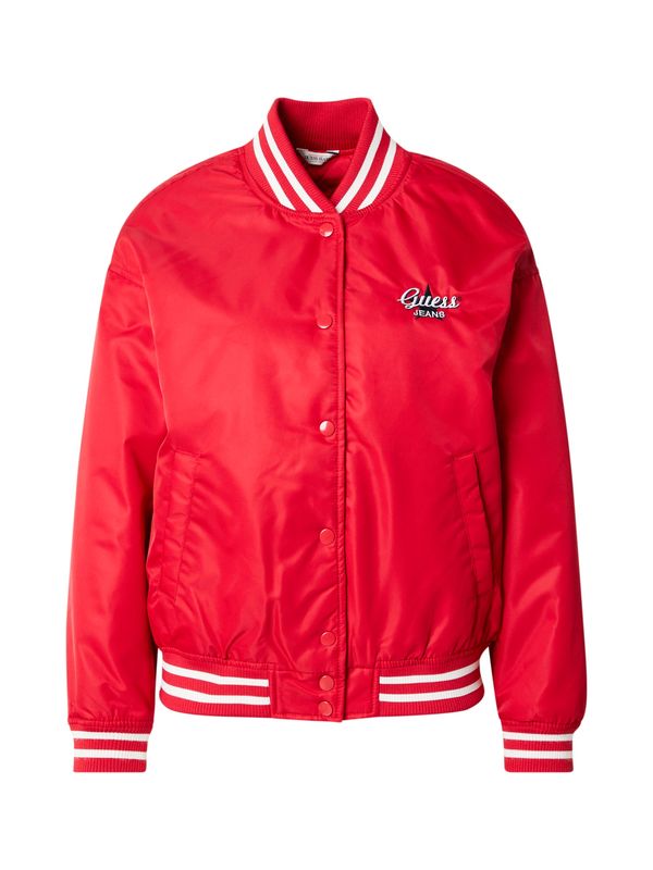 GUESS JEANS GUESS JEANS Prijelazna jakna  crvena / crna / bijela