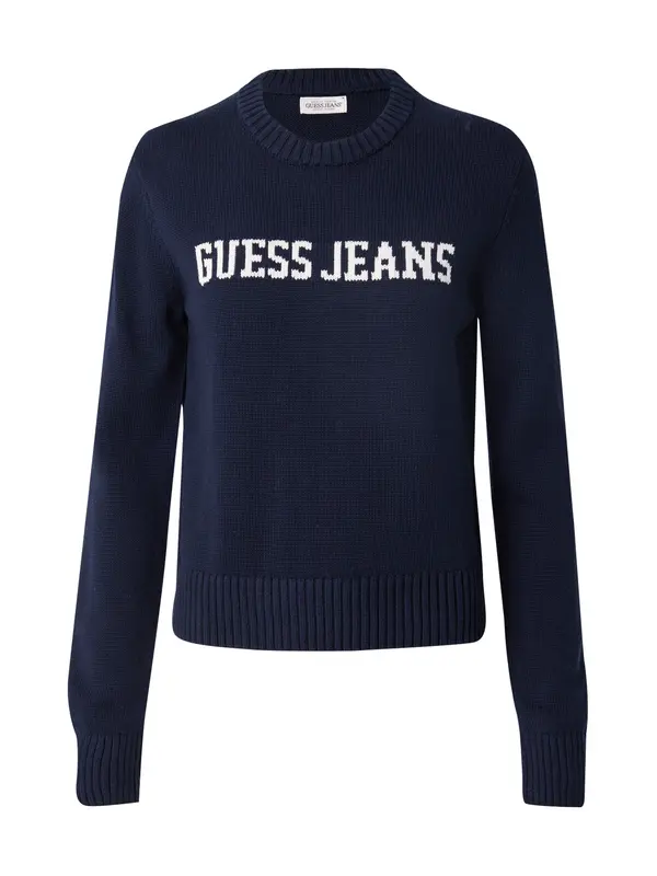 GUESS JEANS GUESS JEANS Pulover  mornarsko plava / bijela