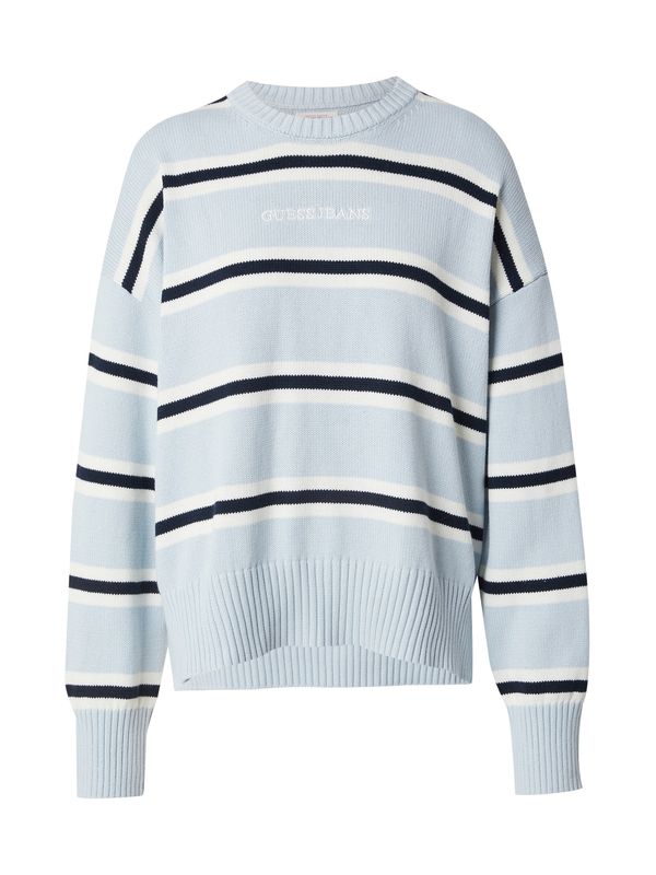 GUESS JEANS GUESS JEANS Pulover  pastelno plava / crna / bijela