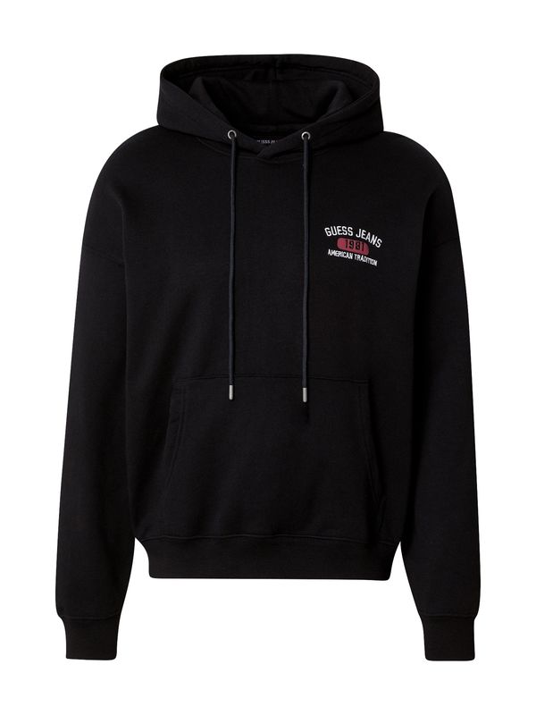 GUESS JEANS GUESS JEANS Sweater majica  burgund / crna / bijela