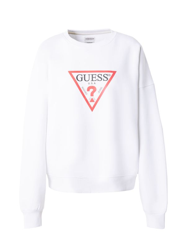 GUESS JEANS GUESS JEANS Sweater majica 'ICONIC'  crvena / crna / bijela