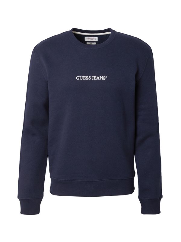 GUESS JEANS GUESS JEANS Sweater majica  mornarsko plava / bijela