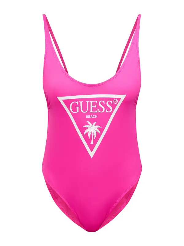 GUESS GUESS Jednodijelni kupaći kostim 'VIOLET'  neonsko roza / bijela