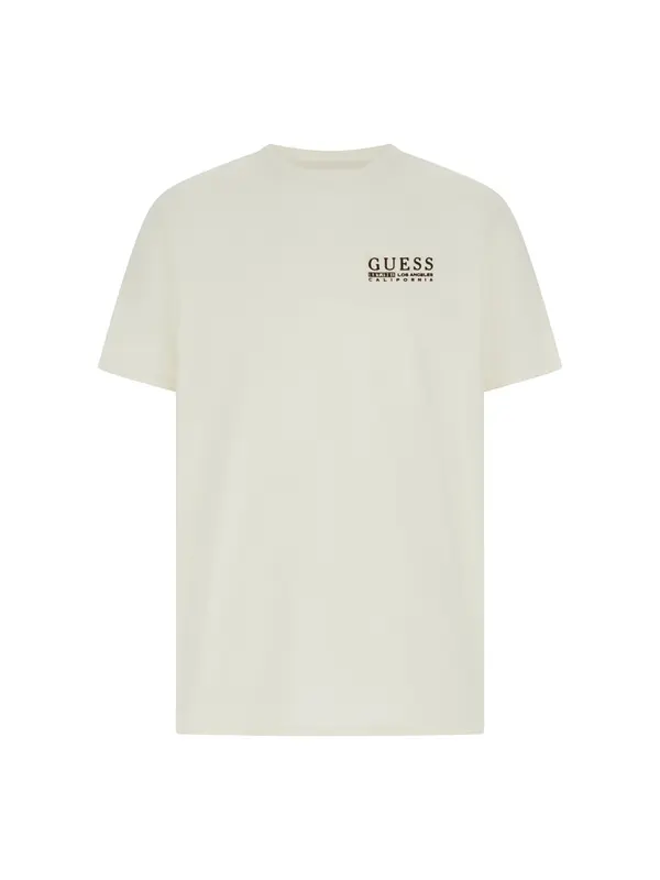 GUESS GUESS Majica 'CALI'  tamno smeđa / bijela