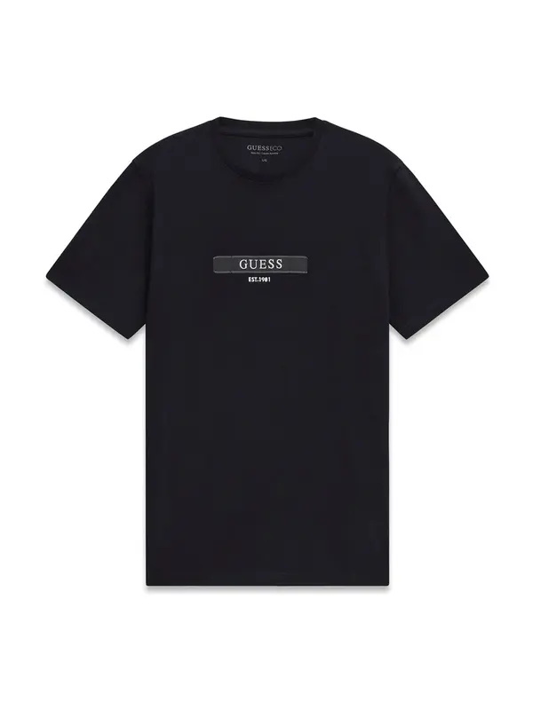 GUESS GUESS Majica  crna / bijela