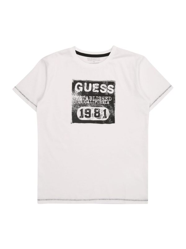 GUESS GUESS Majica  crna / bijela