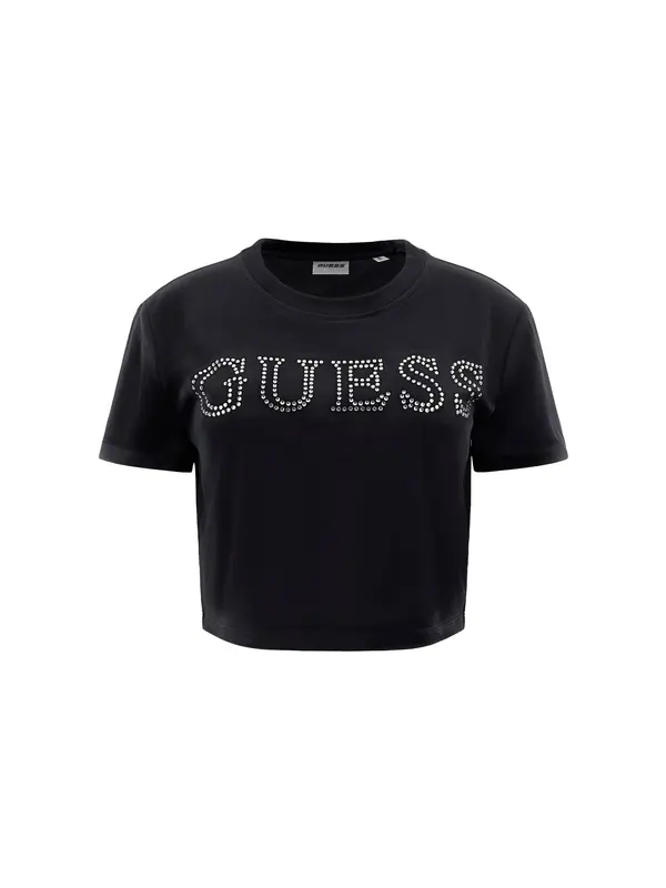 GUESS GUESS Majica  crna / srebro