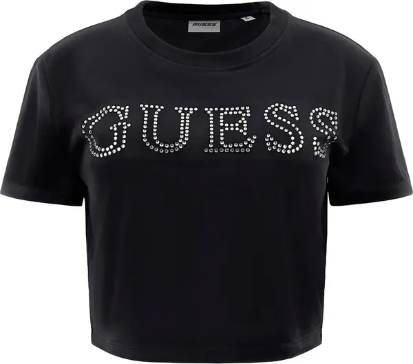 GUESS GUESS Majica  crna / srebro