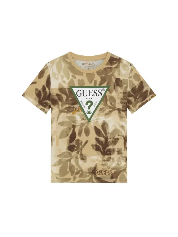 GUESS GUESS Majica  kaki / maslinasta / tamno zelena / bijela
