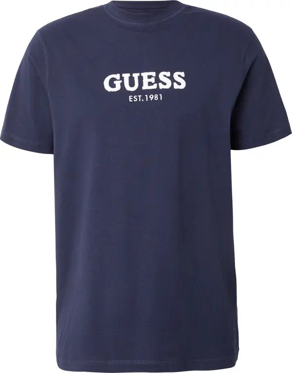 GUESS GUESS Majica  mornarsko plava / prljavo bijela