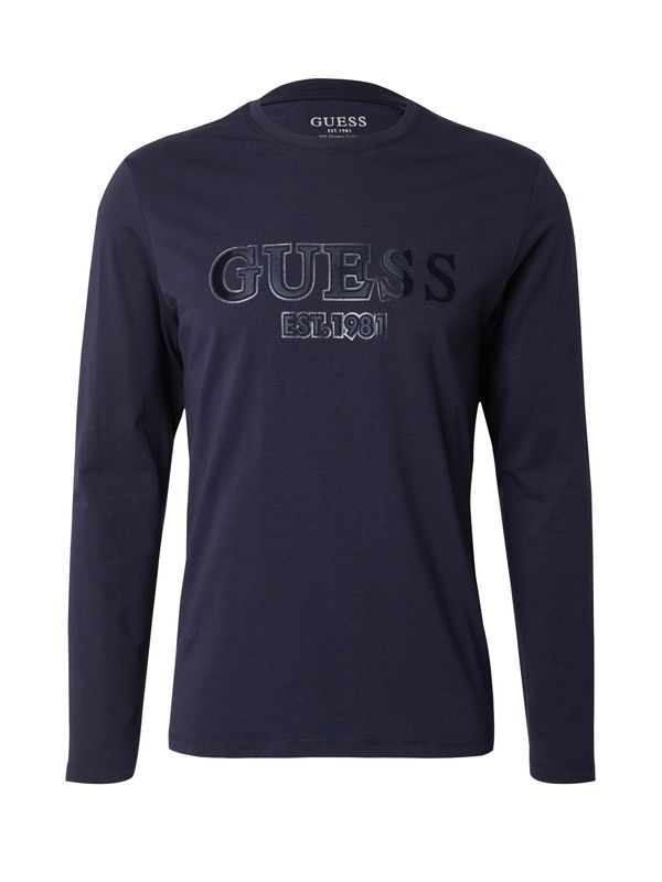 GUESS GUESS Majica  mornarsko plava / srebrno siva