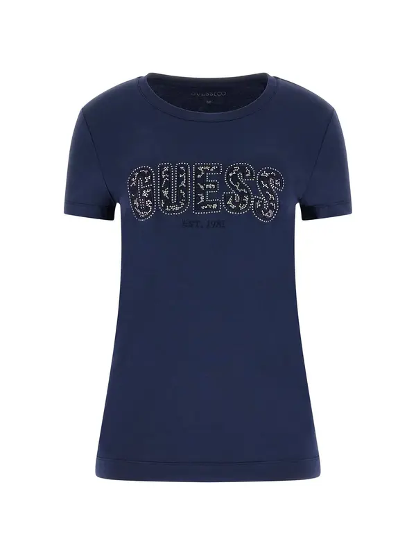 GUESS GUESS Majica  mornarsko plava / srebro