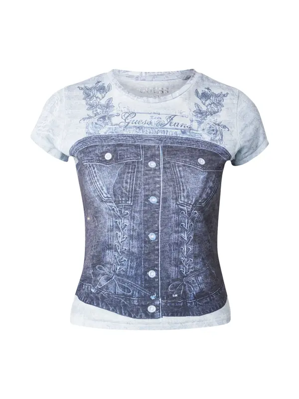 GUESS GUESS Majica  morsko plava / plavi traper / svijetloplava