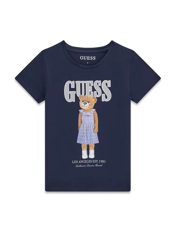 GUESS GUESS Majica  noćno plava / smeđa / siva / ljubičasto plava