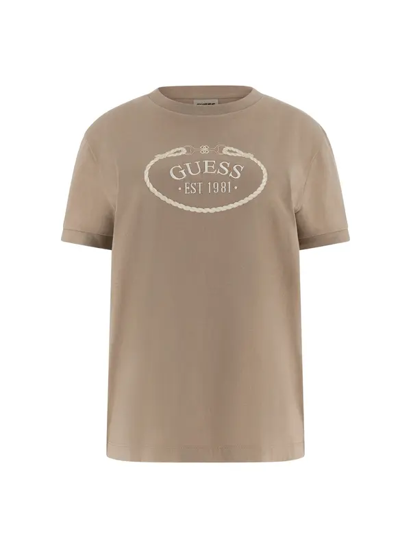 GUESS GUESS Majica 'ROSALBA'  taupe siva / bež siva