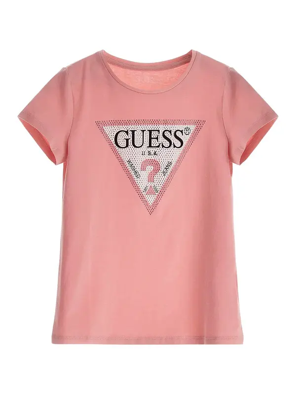 GUESS GUESS Majica  roza / pastelno roza / crna