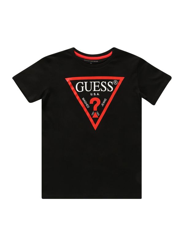 GUESS GUESS Majica  svijetlocrvena / crna / bijela