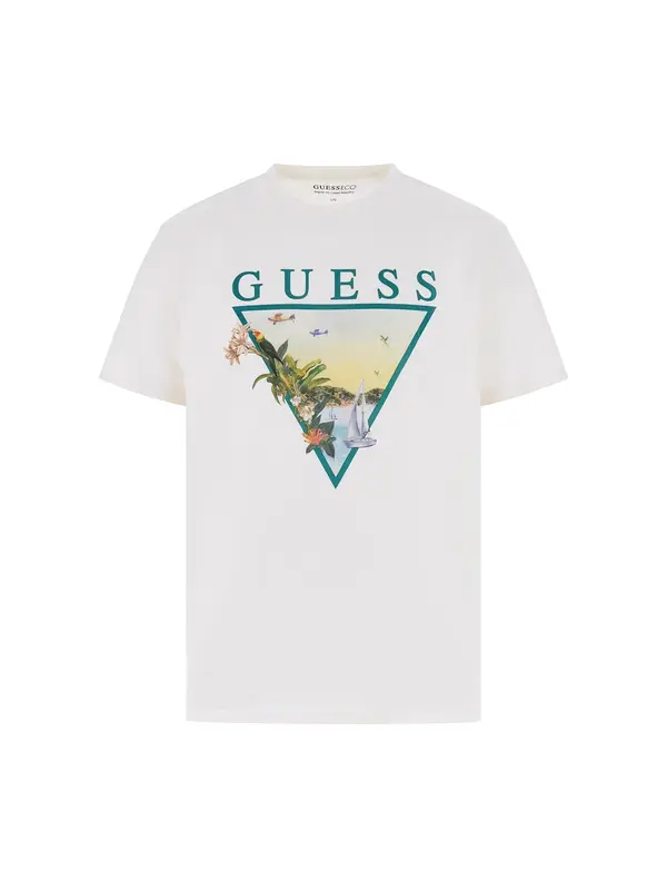 GUESS GUESS Majica  svijetloplava / med / smaragdno zelena / bijela