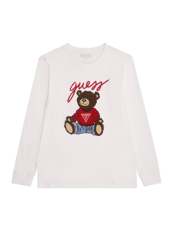 GUESS GUESS Majica  svijetloplava / smeđa / crvena / prljavo bijela