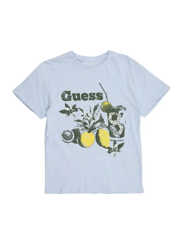 GUESS GUESS Majica  svijetloplava / žuta / crna / bijela