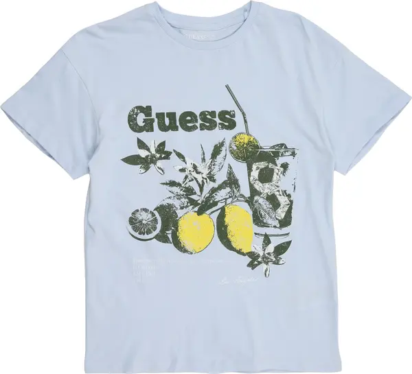 GUESS GUESS Majica  svijetloplava / žuta / crna / bijela