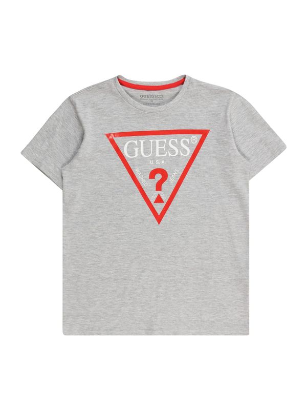 GUESS GUESS Majica  svijetlosiva / crvena / bijela