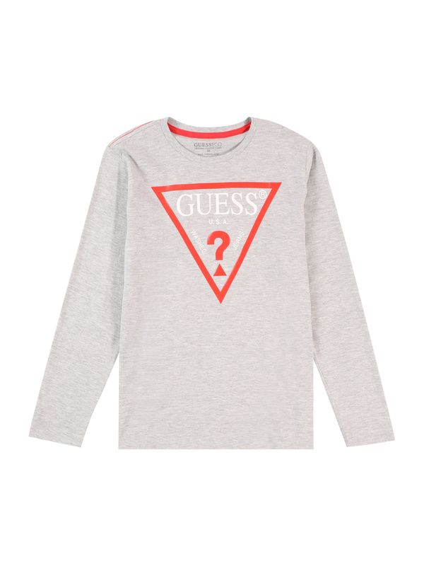 GUESS GUESS Majica  svijetlosiva / crvena / bijela