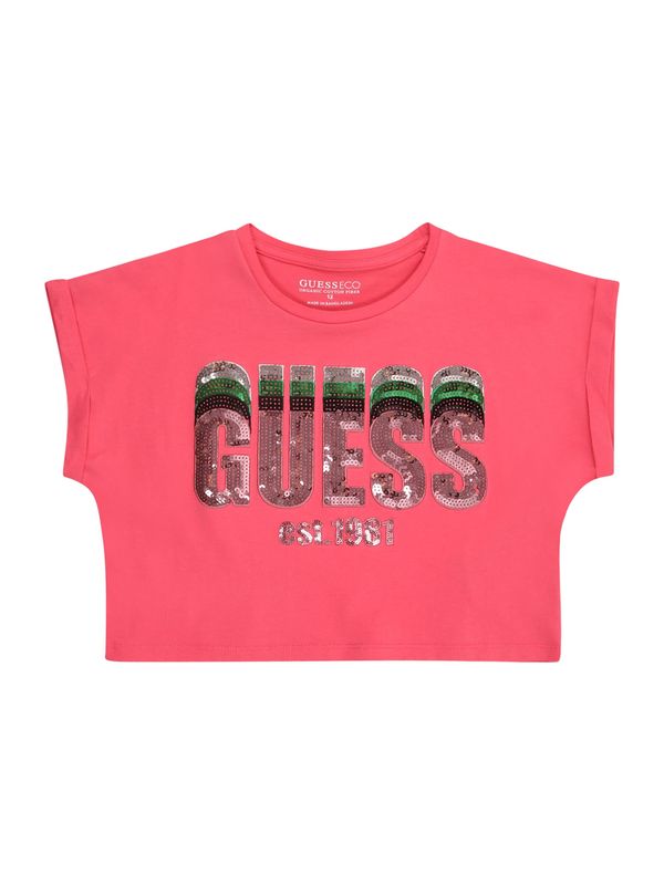 GUESS GUESS Majica  zelena / lila / roza / srebro