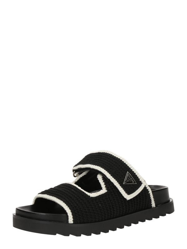 GUESS GUESS Natikače s potpeticom 'FADENNA'  crna / bijela