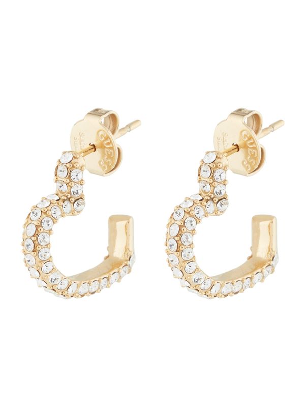 GUESS GUESS Naušnice  zlatna / prozirna