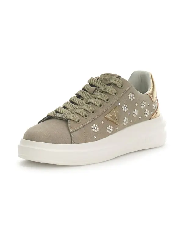 GUESS GUESS Niske tenisice 'ELBINA12'  zlatna / taupe siva / prozirna / biserno bijela