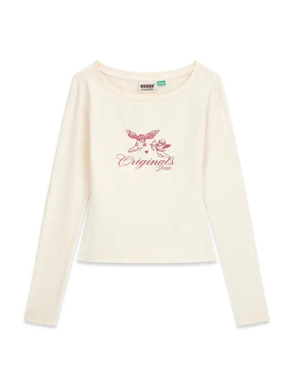 GUESS Originals GUESS Originals Majica  pijesak / trešnja crvena