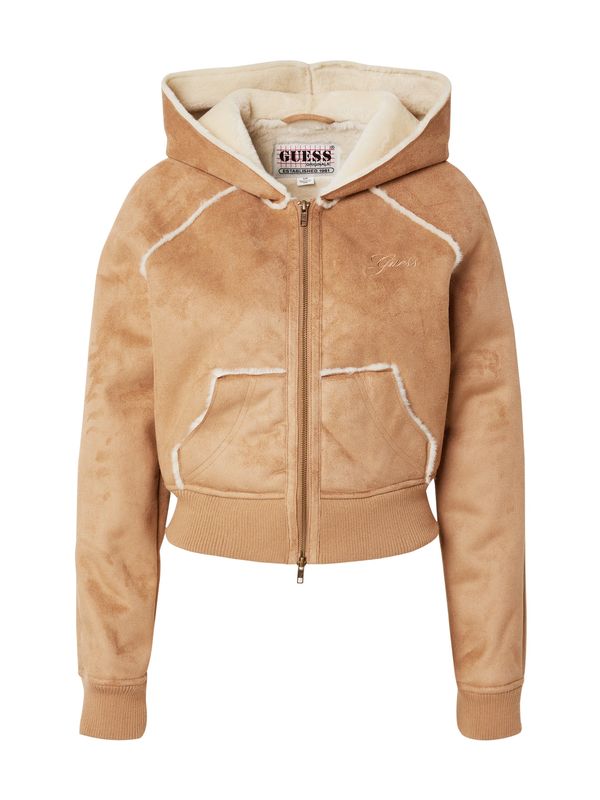 GUESS GUESS Prijelazna jakna  ecru/prljavo bijela / svijetlosmeđa