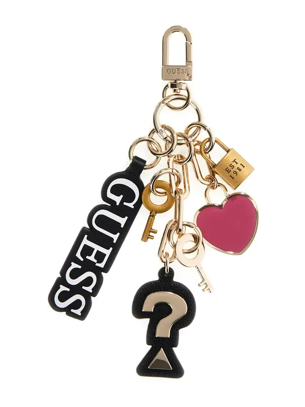 GUESS GUESS Privjesak za ključeve  zlatna / svijetloroza / crna / bijela