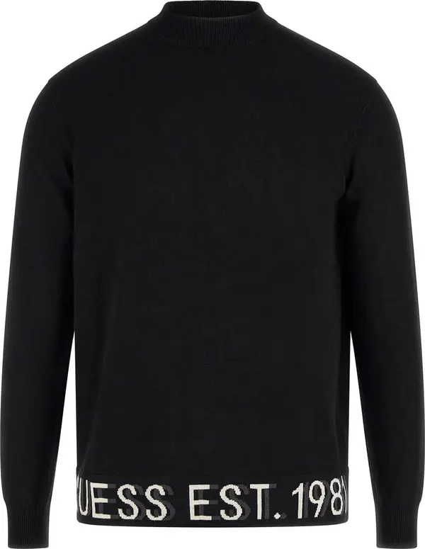 GUESS GUESS Pulover 'Alf'  crna / bijela