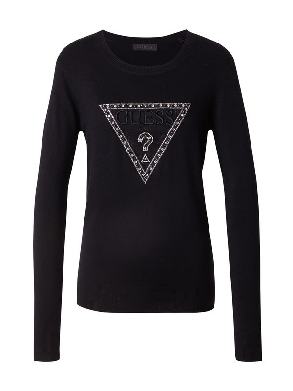GUESS GUESS Pulover 'IVORY'  crna / srebro